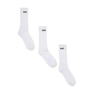 GCDS Socks, male, White, S, Socks 3Pack