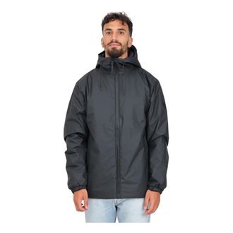 Rains Ge&iuml;soleerd Windbreaker Jack - Heren - Regenjassen - Zwart - S - Leer - Jassen