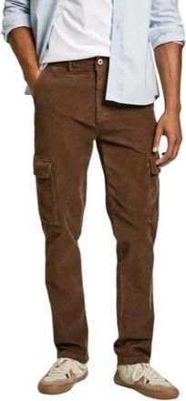 Pepe Jeans London Slim Cargo Corduroy Broek - Heren - Slim Fit Broeken - Bruin - W38 - Broeken