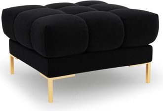 MICADONI Puf de terciopelo negro