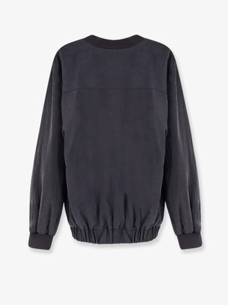 Alysi Lyocell-Linen Bomber Jacket - Gray