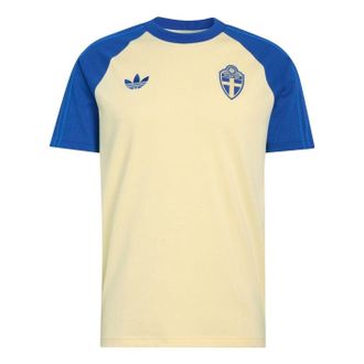 adidas Sweden 2026 T-Shirt Asia Sizing Almost Yellow Royal Blue KA8531