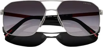 Prada 0PS Aviator Sunglasses - Gray