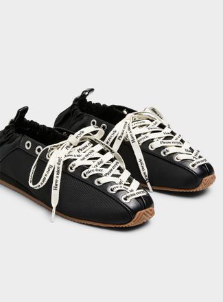 Ganni Womens Message lacing sporty ballet flats Women