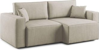 Divani.Store Morfeo Sof&aacute; Con Asiento Extra&iacute;ble En Tela Impermeable 215 Cm Crema