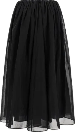 Brunello Cucinelli Womens Black Cotton Mini Skirt