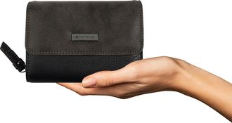 Tom Tailor Geldb&ouml;rse TOM TAILOR Elin, Damen, schwarz, Polyurethan, Strukturmuster, clean, kontrastfarbene Details, mehrfarbig, Kleinlederwaren Geldb&ouml;rse, harmoni