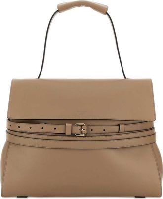 Moschino Beige Tie Me Large Shoulder Bag