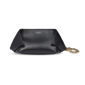 Ferragamo Tassen, Dames, Zwart, ONE Size, Leer, Leren Clutch