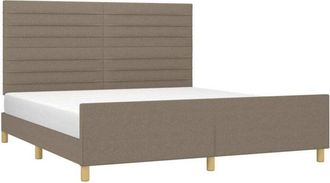 vidaXL Cama Sin Colch&oacute;n Tela Gris Taupe 160x200 Cm Vidaxl