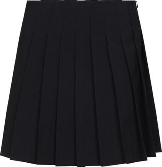 Maison Margiela Pliss&eacute; Rok - Dames - Korte rokken - Zwart - XS - Wol - Rokken
