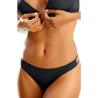 Lascana Strappy Heart Push Up Bra in Black at Nordstrom, Size 38B