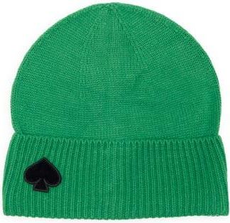 Kate Spade New York flocked spade beanie in 300 Ks Green at Nordstrom Rack