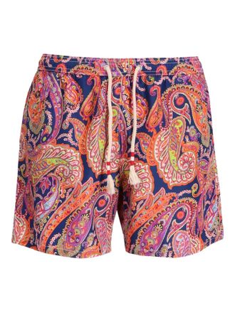 MC2 Saint Barth Zwembroek met paisley-print en trekkoord - Oranje