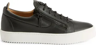 Giuseppe Zanotti Frankie double-zip low-top sneakers - men - Leather/Rubber/Leather - 39 - Black