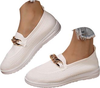 Generic Loafer Womens Casual Shoes, Plain Mesh Fabric, Slippers, Breathable Summer Shoes, Lightweight Trainers, Comfortable Trekking Shoes, Summer Flat Safety