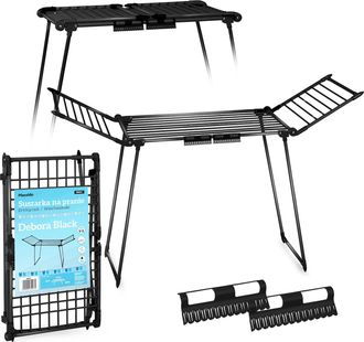 OEM Tendedero De Pie Plegable Debora, Negro, 19 M