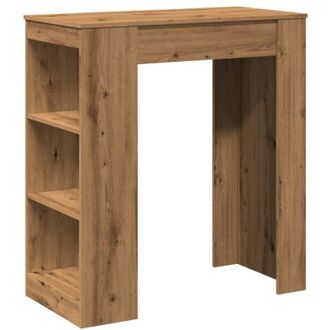 vidaXL Mesa Alta Con Estantes Madera Roble Artisian 95x47x103,5 Cm Vidaxl