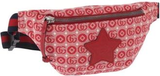 Gucci Pre-owned Canvas crossbody-bags - Dames - Vintage Heuptassen - Rood - ONE Size - Vintage