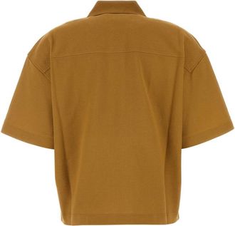 Saint Laurent Womens Manches Polo Orange Cotton