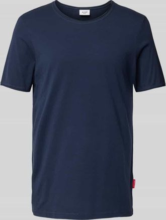 Joop JOOP! Jeans T-Shirt mit geripptem Rundhalsausschnitt Modell Cesare in Marine, Größe M