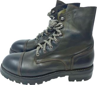 Lemargo Lace-up Boots, male, Black, Size: 12 US High Horse Leather Boot, loden green