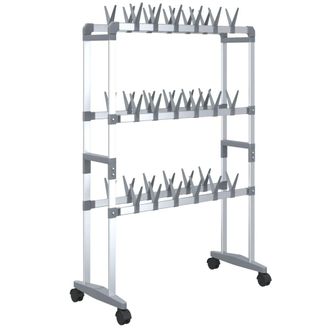 vidaXL Zapatero Con Ruedas Plateado 66x27x100 Cm Vidaxl