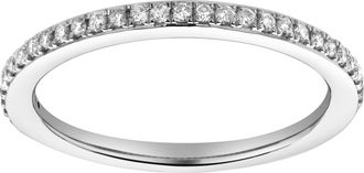 LuvMyJewelry Whisper 14K Gold Round Diamond Studded Eternity Band Ring - 0.21cts