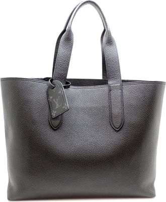 Louis Vuitton Black Leather Tote Bag (Pre-Owned)