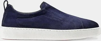 Santoni Victory Suede Low-Top Sneakers