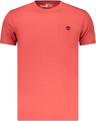 Timberland Slim-fit T-shirt met korte mouwen - Heren - T-shirts - Rood - XL - Katoen - Tops