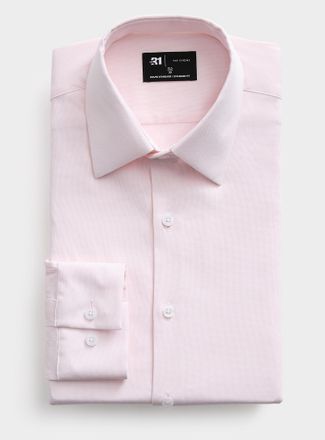 Le 31 Mens Basketweave solid shirt Standard fit