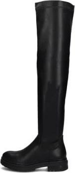 Omoda Schoenen, Dames, Zwart, 39 EU, Trendy Hoge Laarzen met Chunky Zool