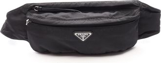 Prada Black Nylon Leather Fanny Pack (Pre-Owned)