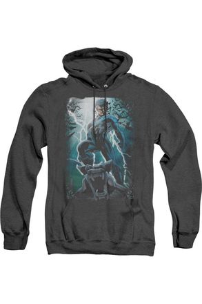 Gildan Batman Night Light Adult Heather Hoodie / Hooded Sweatshirt