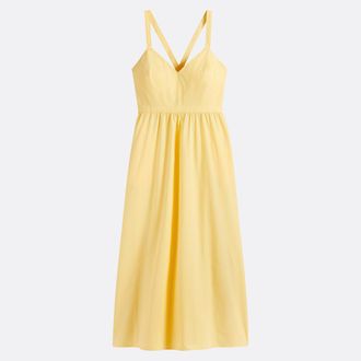 La Redoute Collections Lange jurk met bandjes en V-hals