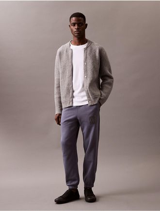 Calvin Klein Mens Metallic Archive Logo Jogger - Blue - XS