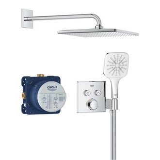 GROHE QuickFix Precision SmartControl Inbouw Douchesysteem - Vitalio Rain Mono 310 Cube hoofddouche - chroom