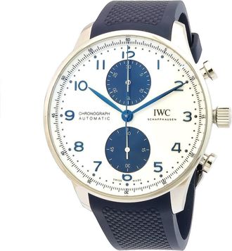 IWC Portugieser Chronograph Automatic White Dial Mens Watch IW371620