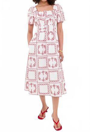 Rails Nanette Midi Dress In Ivory Red Hankerchief