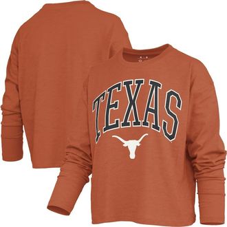 Pressbox Womens Pressbox Texas Orange Texas Longhorns Motley Boxy Waist-Length Long Sleeve T-Shirt in Burnt Orange at Nordstrom, Size Xx-Large