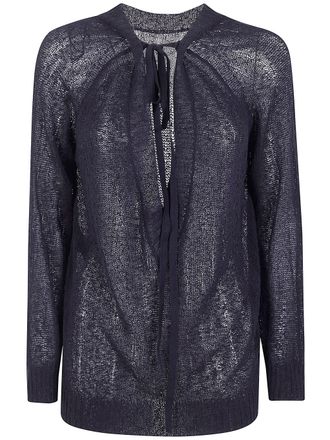Ann Demeulemeester Nies Comfort Sweater With Deep V-Neck On Back