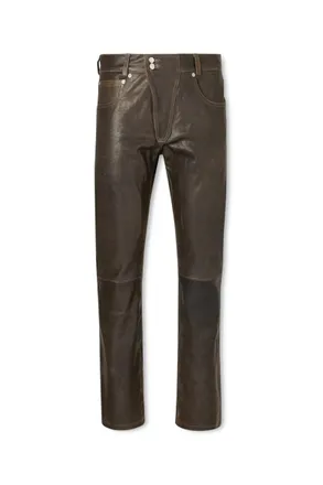 Enfants Riches Deprimes Moto Fly Slim-Fit Straight-Leg Leather Trousers