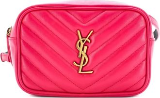 Saint Laurent Lou Matelasse Chevron Leather belt bag - Roze