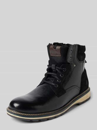 Bullboxer Schn&uuml;rstiefel mit Label-Detail in Black, Gr&ouml;&szlig;e 46