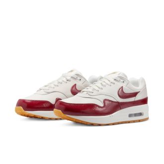 Nike Womens Air Max 1 Lx Sneakers In Sail Team Red