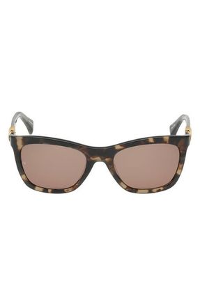 Rag & Bone 53mm Square Sunglasses in Tan Crystal Tort /Smoke Brown at Nordstrom