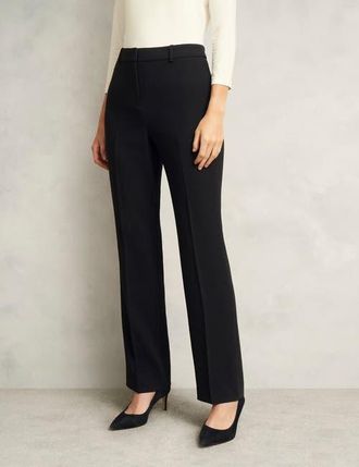 Hobbs London Rae Straight Trouser in Black at Nordstrom, Size 12