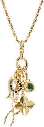 Roxanne Assoulin The Buona Fortuna Charm Pendant Necklace in Gold at Nordstrom