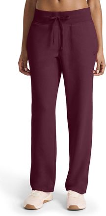 Reebok Womens Cozy Classic Sweatpant, Standard Fit, 30 Inseam, Midweight Cotton-Poly Fleece Fabric, Black Cherry, M